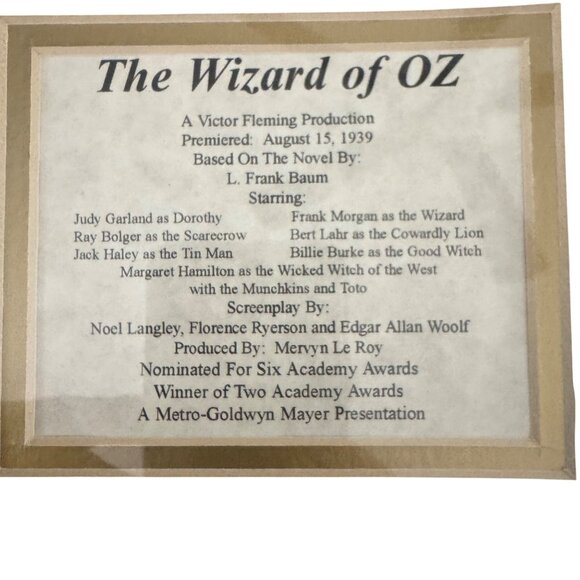 Wizard of Oz Book Cover Print Set Sealed Framed Front Row Collectibles 11X14‎ - Picture 4 of 6